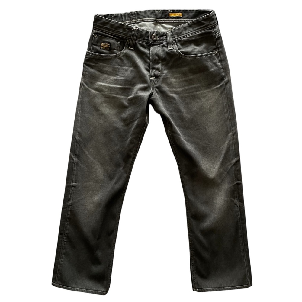 G-STAR RAW PORTER Straight Gray Denim Jeans Made In Italy Size 34x32